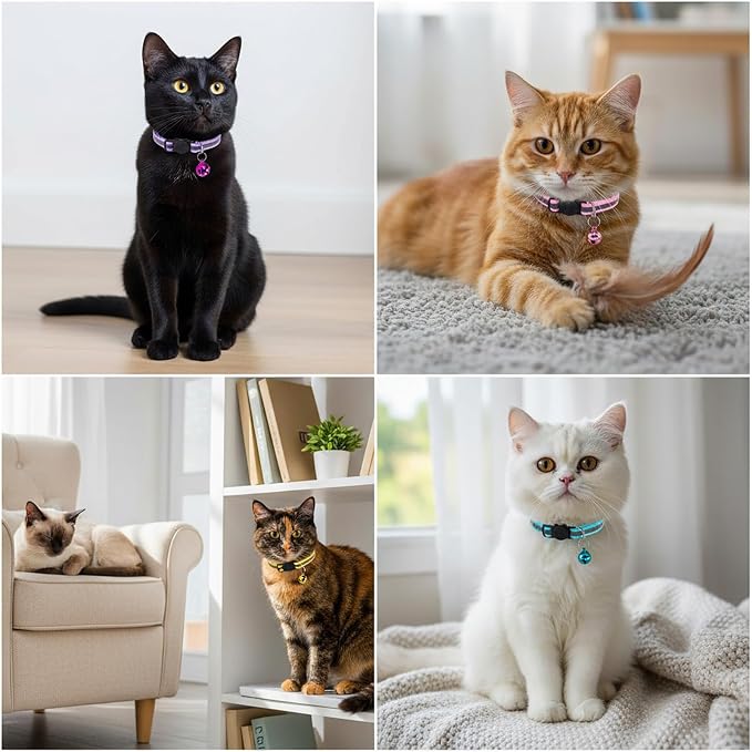 12 Pcs Reflective Breakaway Cat Collars - Image 6
