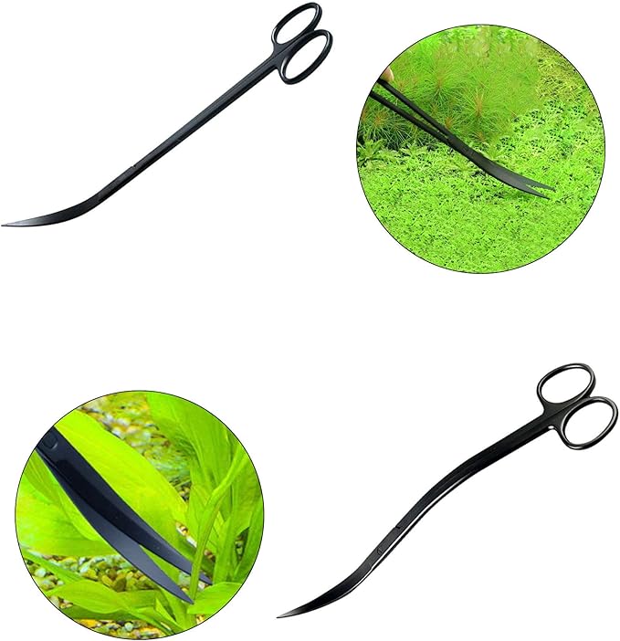 Aquascaping Tools 7 in 1 Kit Aquarium Plant Scissors Tools Set Curved & Waved - Image 5