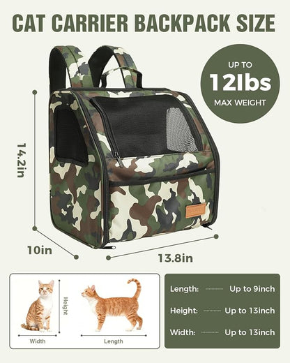 PETUX Cat Backpack Carrier for Small Cat ＆ Dog up to 12 lb - Image 2