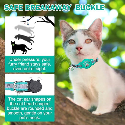 Airtag Cat Collar Breakaway, Reflective Kitten Collar - Image 2