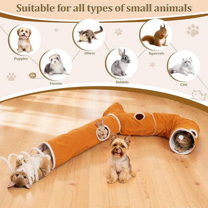 Ownpets 2-in-1 Cat Tunnel, Large Lollipop Shape Cat Tunnel Toy - Image 8