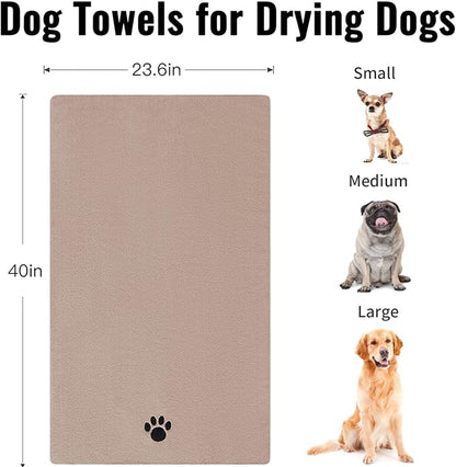 3 Pack Microfiber Dog Towels for Drying Dogs, Super Absorbent and Soft Pet - Image 3