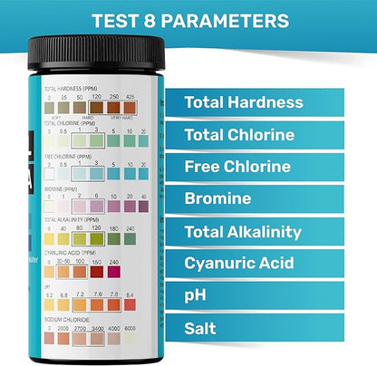Pool Test Strips 8-in-1, 150 Quick and Accurate Pool and Hot Tub Test Strips - Image 7