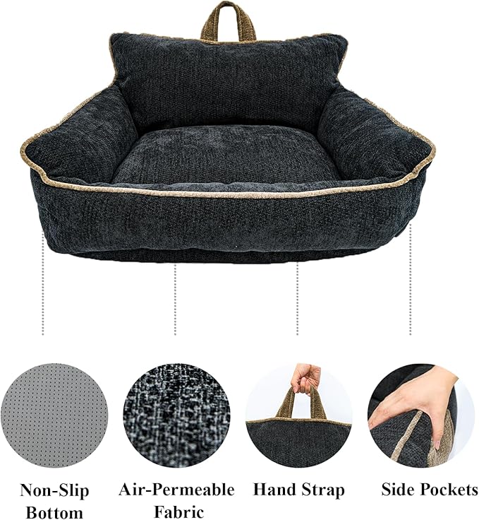 Orthopedic Dog Bed with Memory Foam, Washable Plush Pet Bed - Image 4