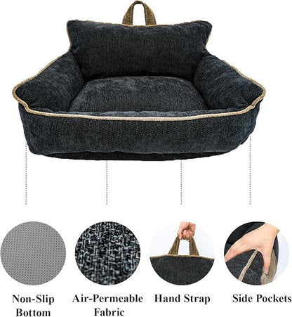 Orthopedic Dog Bed with Memory Foam, Washable Plush Pet Bed - Image 4