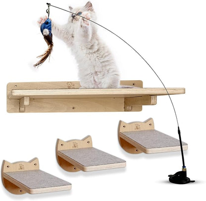 Snuggle & Play Cat Wall Shelves & Climbing System – Modern Furniture Set by Unknown