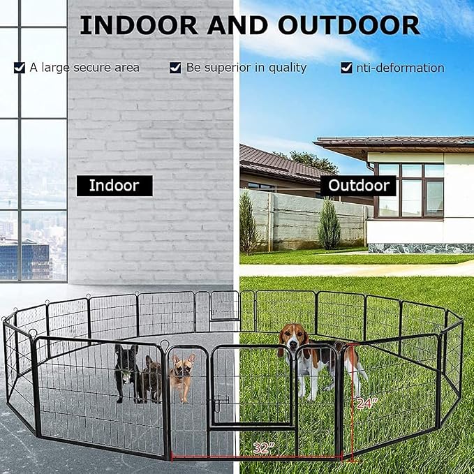BestPet | Dog Playpen | 24 Inch, 16 Panels | Heavy Duty Metal Pet Exercise Pen - Image 6