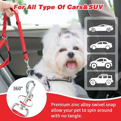 BWOGUE Pet Dog Cat Seat Belt Reflective Car Dog Headrest Restraint Leash - Image 6