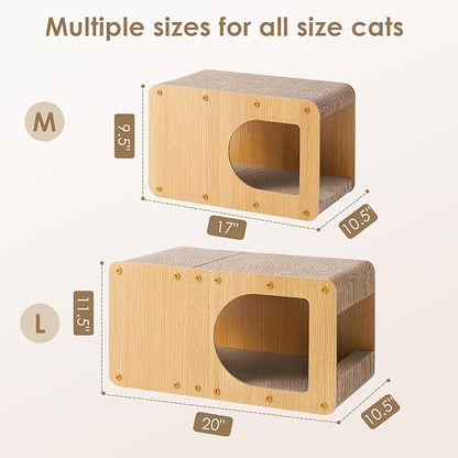 EHEYCIGA Cardboard Cat Scratcher House, 17-Inch Corrugated Cat Scratcher - Image 6