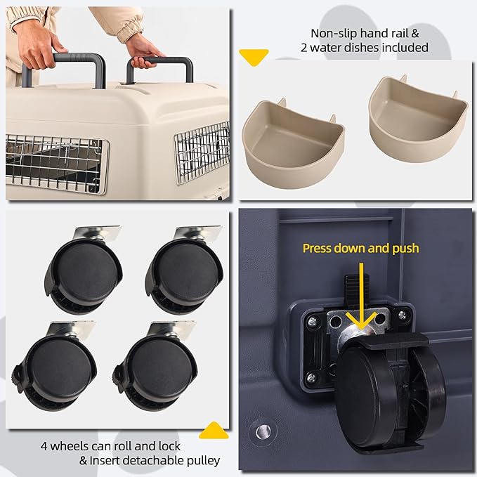 Elevon Plastic Kennels, Plastic Dog Crate, Airline Approved Pet Carrier - Image 5