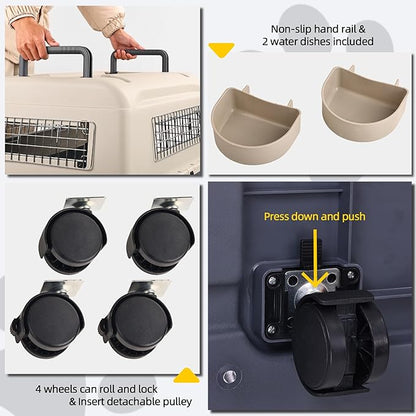 Elevon Plastic Kennels, Plastic Dog Crate, Airline Approved Pet Carrier - Image 5