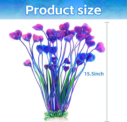 AQUANEAT Artificial Fish Tank Plants, Plastic Aquarium Accessories Large - Image 3