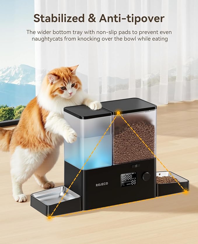 Rojeco 36Cups/8.5L Pet Automatic Cat Feeder and Gravity Water Dispenser - Image 4