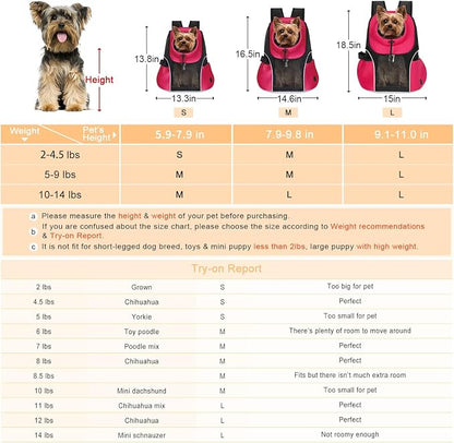 WOYYHO Pet Dog Carrier Backpack Small Dog Front Backpack Ventilated Mesh Dog - Image 4