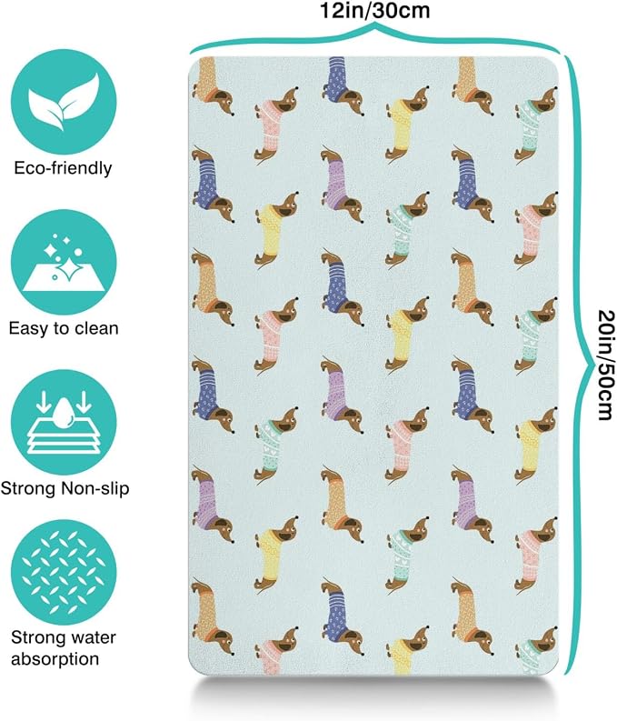 Dachshund Dog Food & Water Mat, Pet Feeding Mat - Image 5