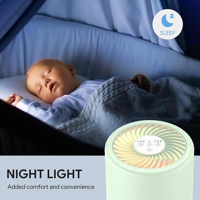 FULMINARE Air Purifiers for Home Bedroom H13 HEPA Air Purifier, 3 Speeds - Image 6