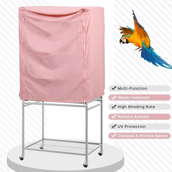 QBLEEV Birdcage Covers, Breathable Parrot Cage Cover Shade, Universal Blackout - Image 3