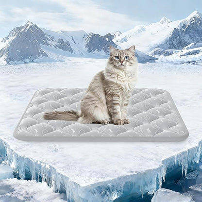 Rywell Dog Cooling Mat 2.0, Elegant Grey Edition, 24 * 18 Thickened Cooling Pad by Rywell