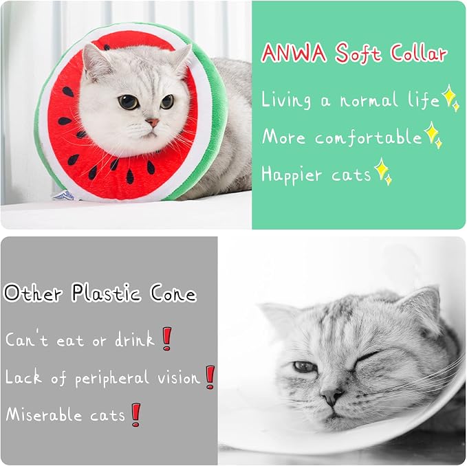 ANWA Adjustable Cat Cone Collar Soft, Cute Cat Donut Collar After Surgery - Image 6