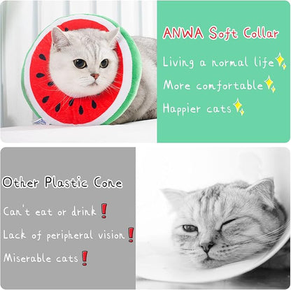 ANWA Adjustable Cat Cone Collar Soft, Cute Cat Donut Collar After Surgery - Image 6