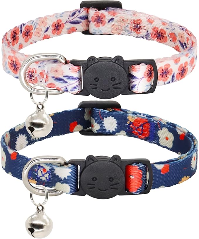 Cat Collar, 2 Pack Breakaway Collar by Giecooh
