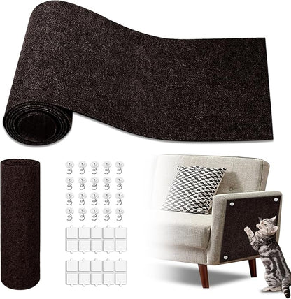Cat Scratch Mat, 118.5"x17.4" Trimmable Self-Adhesive Cat Scratch Furniture by GMEZZO