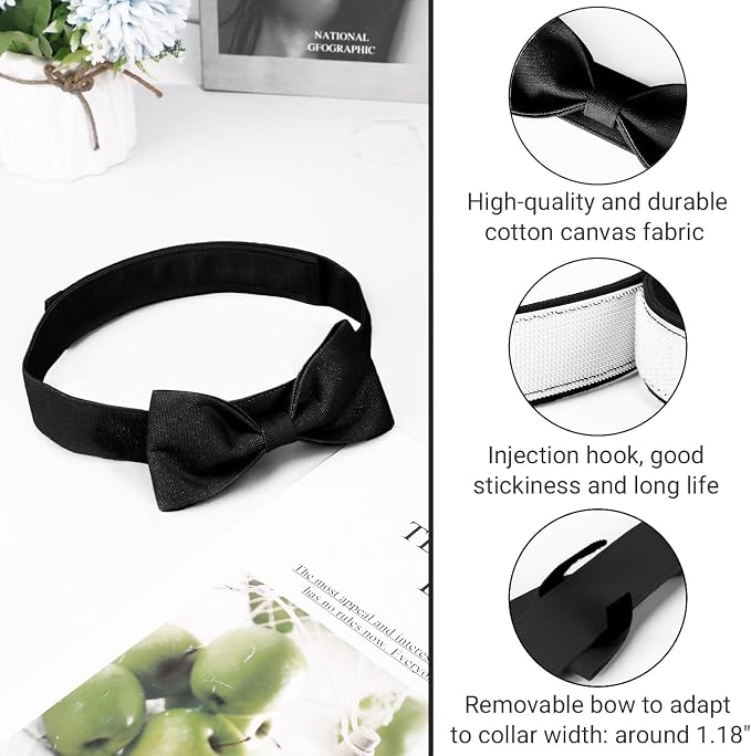 Segarty Dog Wedding Outfit, Adjustable Black Bowtie Collar - Image 2