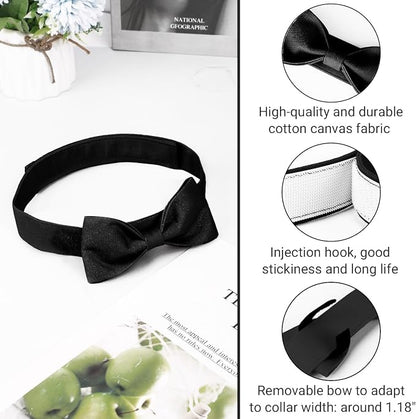 Segarty Dog Wedding Outfit, Adjustable Black Bowtie Collar - Image 2