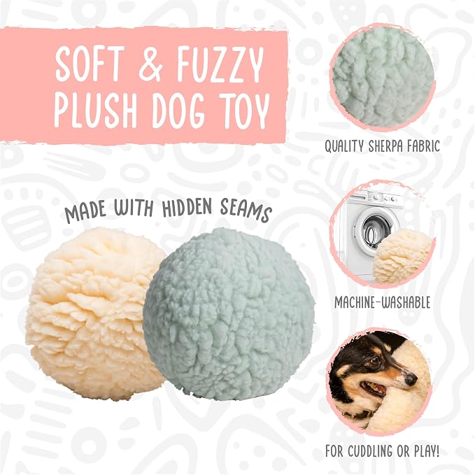 HuggleHounds Plush Ball Dog Toy - Image 2