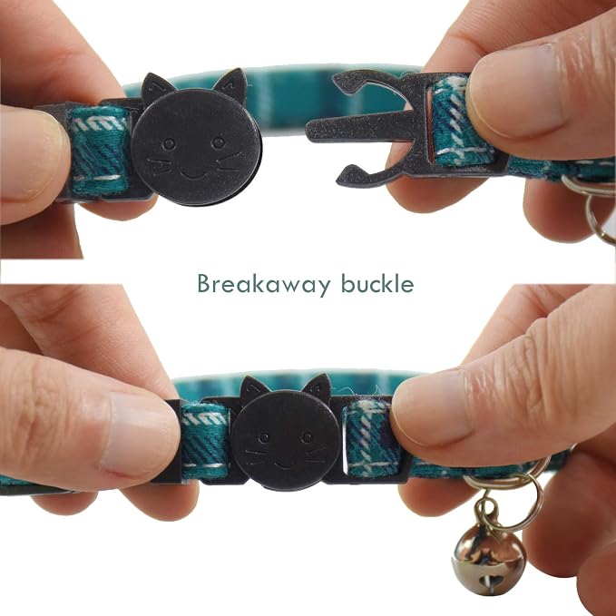 Breakaway cat Collars with Bell, Durable & Safe Cute Kitten Collars Safety - Image 3