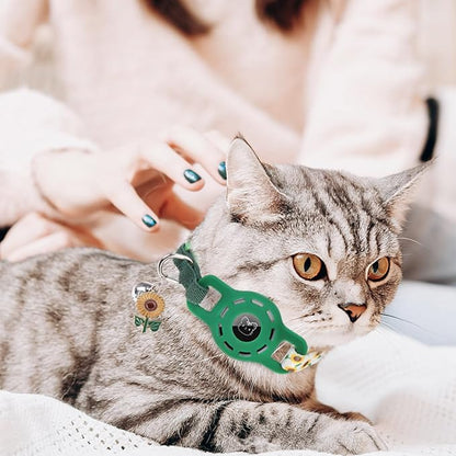 BINGPET AirTag Cat Collar with Bells, Upgraded Safety Elastic Cat Collar with - Image 6