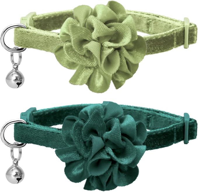 azuza 2 Pack Cat Collar Floral by azuza