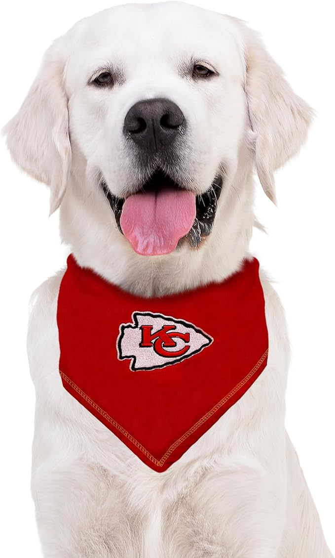 NFL Kansas City Chiefs TIE Bandana, Large/X-Large. Dog Bandana Scarf Bib - Image 4