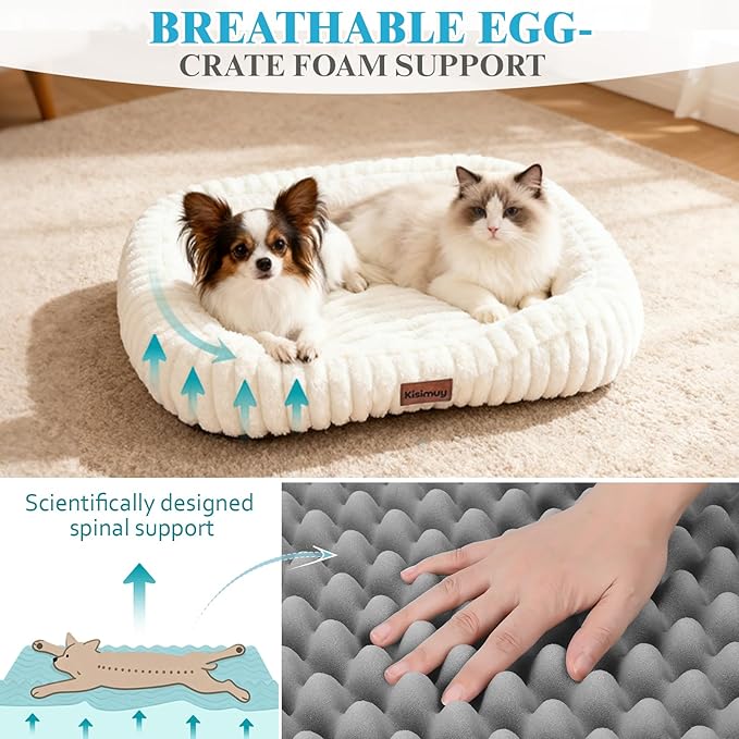 Dog Bed for Small & Medium Dogs – Calming Furry Puppy Bed - Image 3