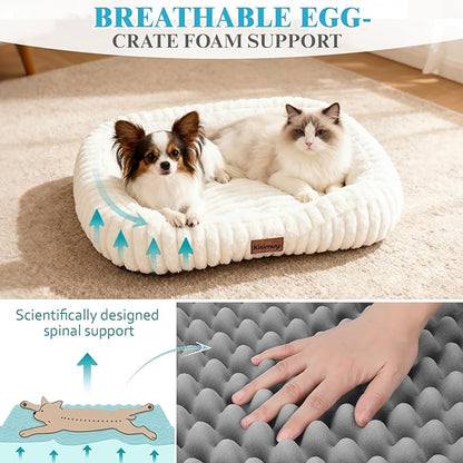 Dog Bed for Small & Medium Dogs – Calming Furry Puppy Bed - Image 3