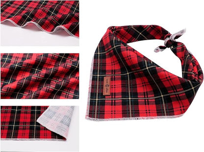 Lionet Paws Christmas Dog Bandana Washable Cotton Handkerchief Scarf Triangle - Image 4