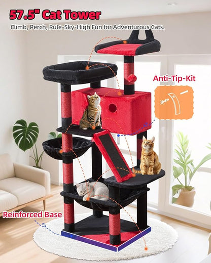 Taoqimiao Gothic Cat Tree 57.5-Inch, Cat Tower - Image 7