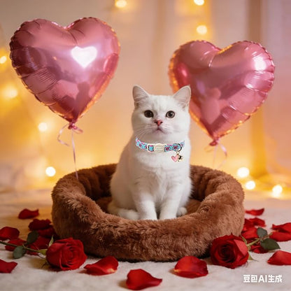 Unique Style Paws Pink Kitten Collars, Cute Valentine Cats Collar - Image 5
