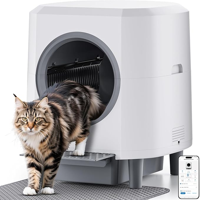 Automatic Litter Box, Self Cleaning Litter Box, Odor Control, 90L Large Capacity by Ellenpent