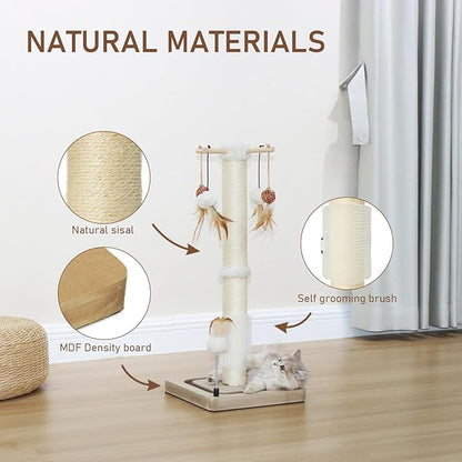 PEEKAB Cat Scratching Post 27 Inches Sisal Scratch Posts - Image 4