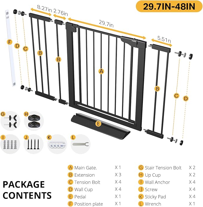 Cumbor 2 Pack 29.7"-48" Baby Gate - Image 9