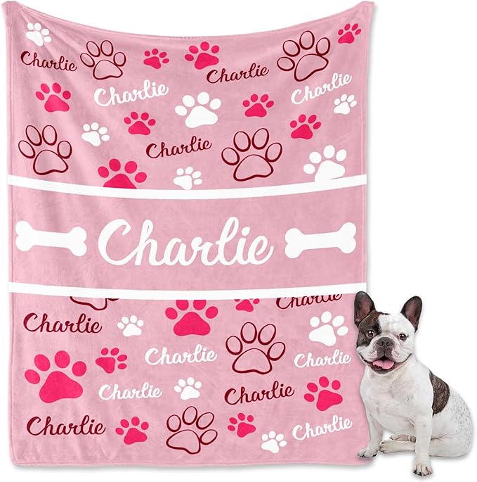 Personalized Dog Blanket, Customized Pet Blankets by GlisterGlow