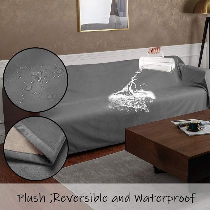 Ameritex Pet Bed Blanket Reversible 100% Waterproof Velvet Super Soft - Image 3