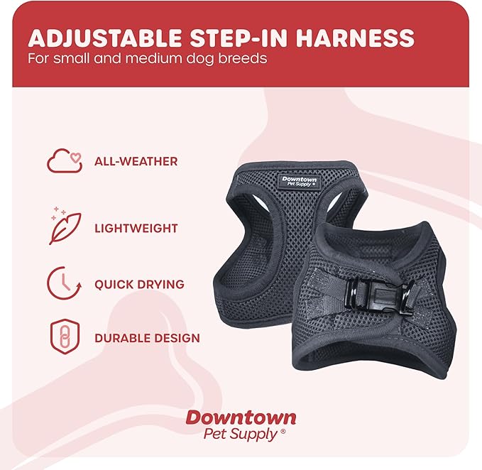Downtown Pet Supply Step in Dog Harness No Pull, Charcoal - Image 3