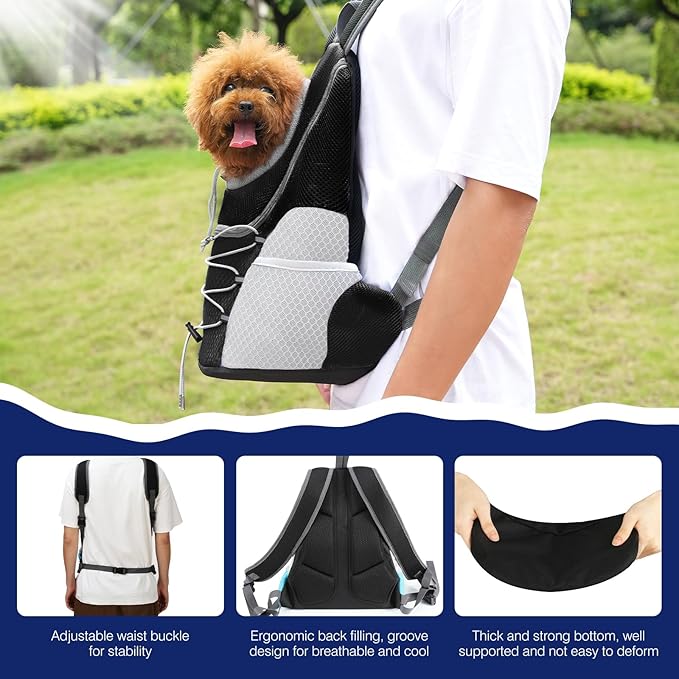 Pawaboo Pet Dog Carrier Backpack, Puppy Dog Travel Front Carrier - Image 5