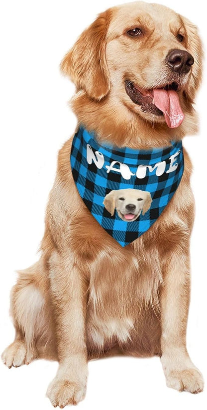 Custom Dog Bandana Add Your Text Photo Name Personalized Neckwear Bandanas Soft - Image 4
