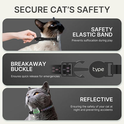 Waterproof Airtag Cat Collar, Breakaway Cat Airtag Collar - Image 4