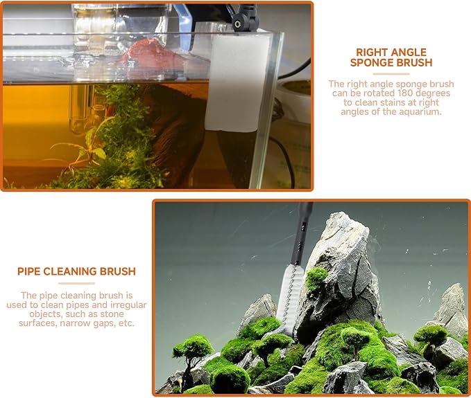 6 in 1 Aquarium Cleaning Tool Kit, Telescopic Handle Design, - Image 4