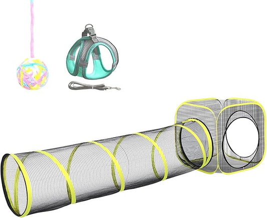 Outdoor Cat Enclosure & Tunnel by Wilwolfer