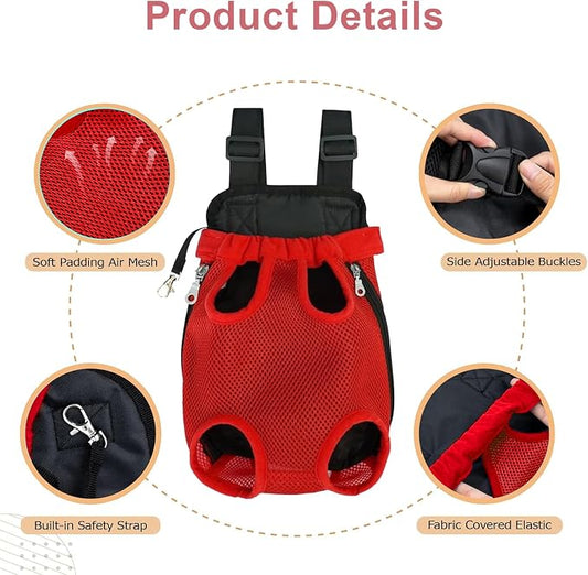 Dog Carrier Backpack, Adjustable Puppy Front Carrier Backpack, Ventilated Dog - Image 2
